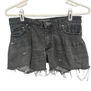 Acne Distressed Gray Shorts Sz 28